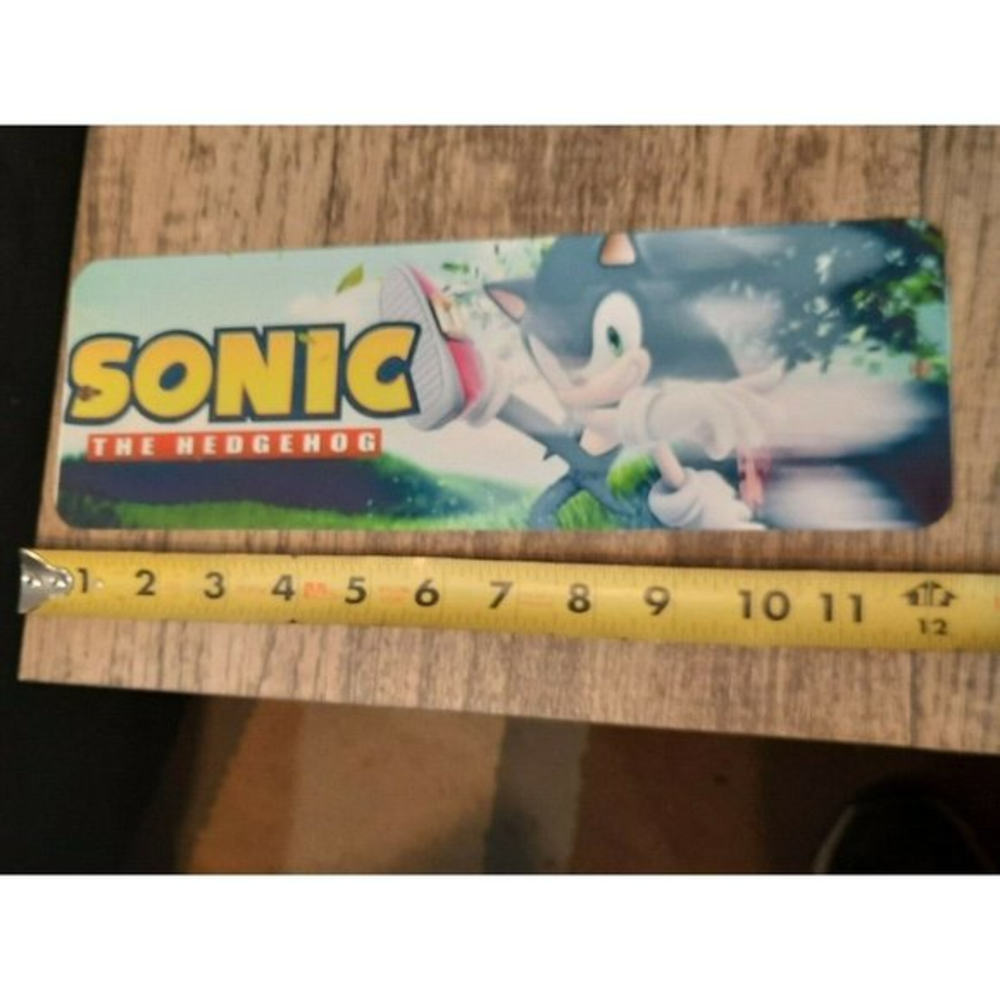Sonic the Hedgehog Classic Arcade Marquee Banner 4x12 Metal Wall Sign